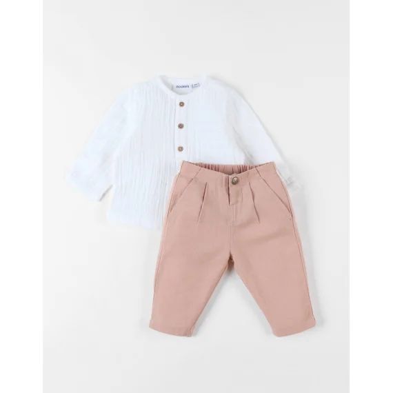 Set Cérémonie Chemise + Pantalon Beige