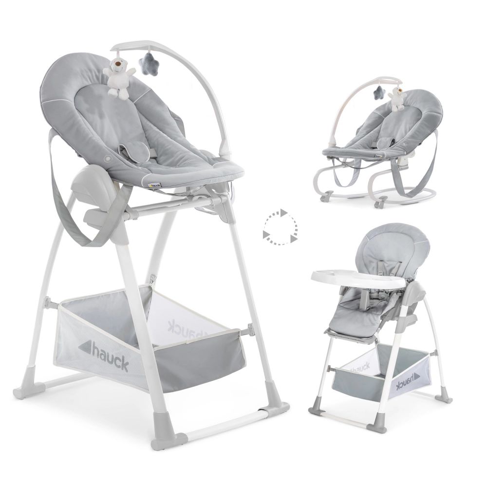 Chaise Haute Hauck Sit N Relax 3-en-1 – Stretch Grey
