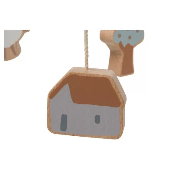 Mobile Bébé en bois 20x20cm Farm –