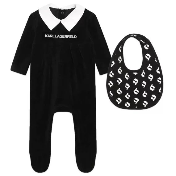 Ensemble pyjama + bavoir Fille Noir