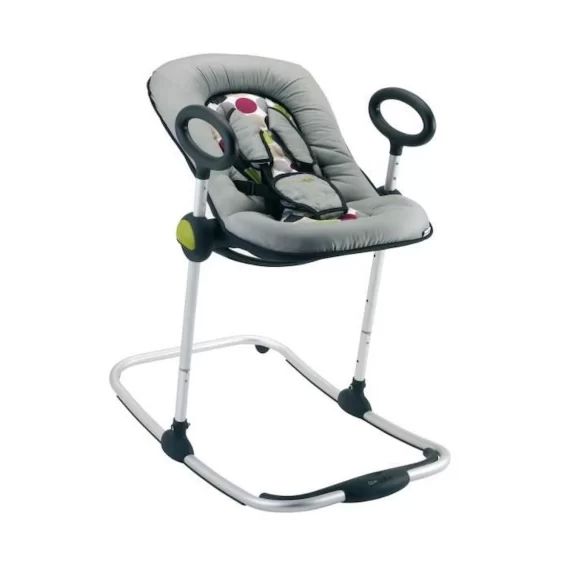 BEABA, Transat Up&Down I,Transat Réglable en Hauteur, Pour Bébé et Enfants, 3 Positions d&rsquo;Inclinaison, Noir/Gris gris