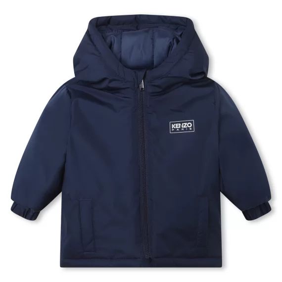 Doudoune déperlante à capuche Garçon Bleu