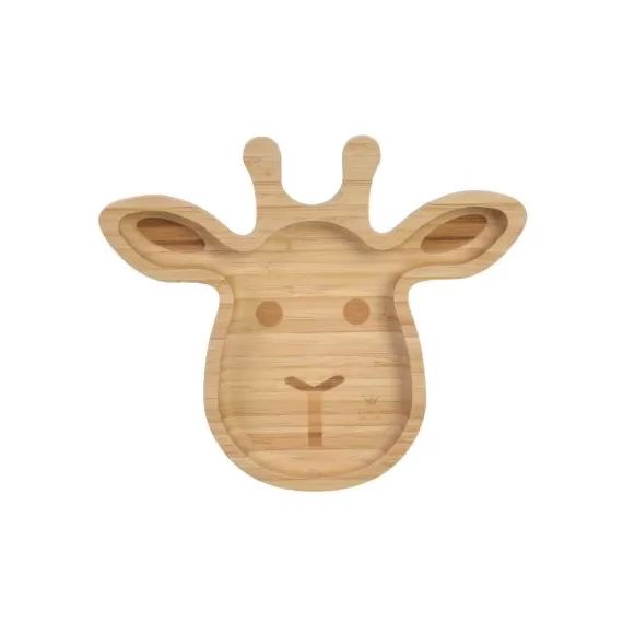 Assiette ventouse en bambou Girafe