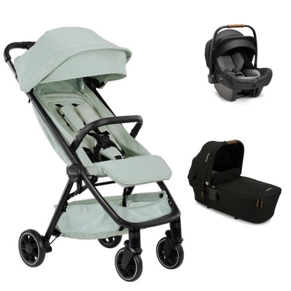 Poussette Nuna Trvl – Seafoam + Nacelle Lytl + Coque Auto Pipa Next – Caviar
