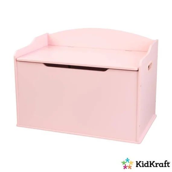 KidKraft – Coffre à jouets Austin en bois pour enfants – Rose rose