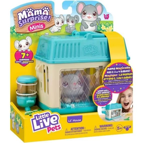 Peluches P&rsquo;tites Souris Mama Surprise – Little Live Pets – Moose Toys bleu