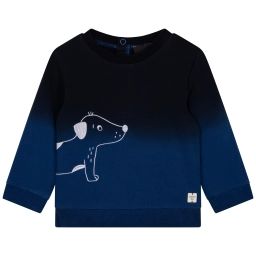 Sweat molletonné en coton Garçon Bleu