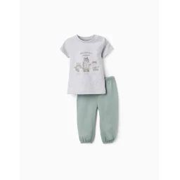 Pyjama En Coton Gris Clair