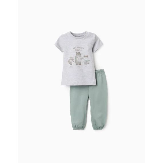 Pyjama En Coton Gris Clair