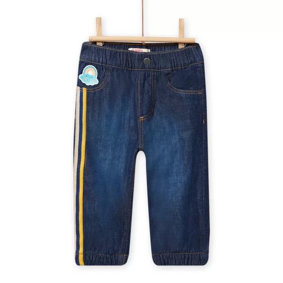Jean Denim Foncé Motifs Arcs-en-ciel Bébé Garçon
