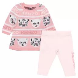 Ensemble robe et legging Fille Rose