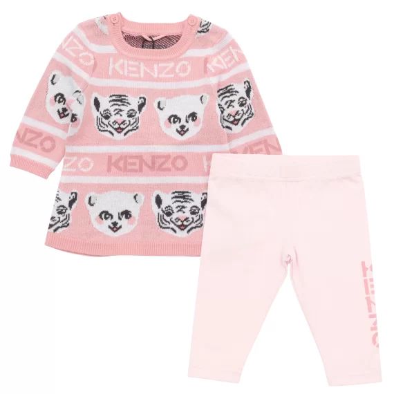 Ensemble robe et legging Fille Rose