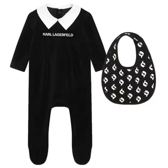 Ensemble pyjama + bavoir Fille Noir