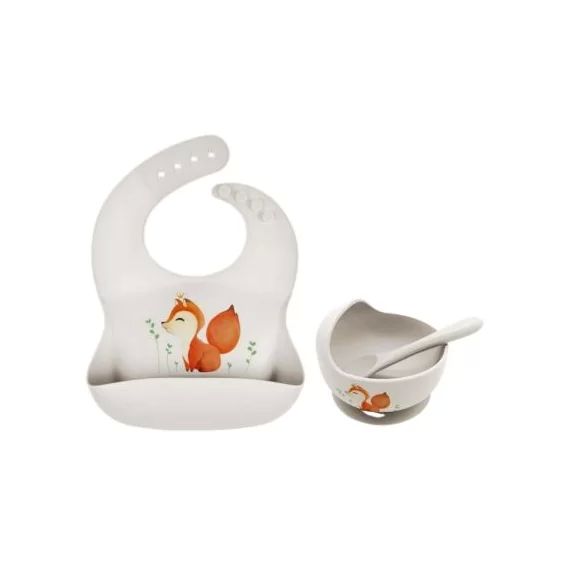 Coffret repas en silicone Renard (3 pièces)