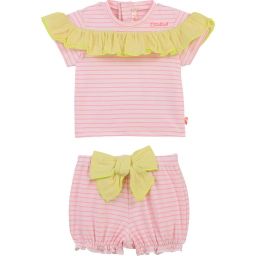 Ensemble T-shirt + short Fille Rose