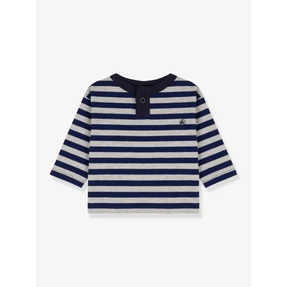 Tee-shirt manches longues bébé en coton – PETIT BATEAU bleu
