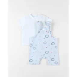 Set Salopette + T-shirt Ciel Bleu