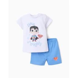 Pyjama En Coton Superman Blanc