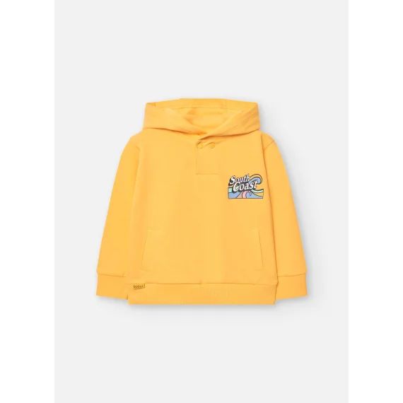 Sweat À Capuche Avec Imprimé Dans Le Dos Jaune