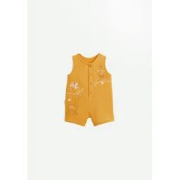 Combishort Bébé En Gaze De Coton Liwa Jaune