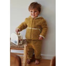 Ensemble Bébé Veste Et Pantalon En Sherpa Lamascotte Camel
