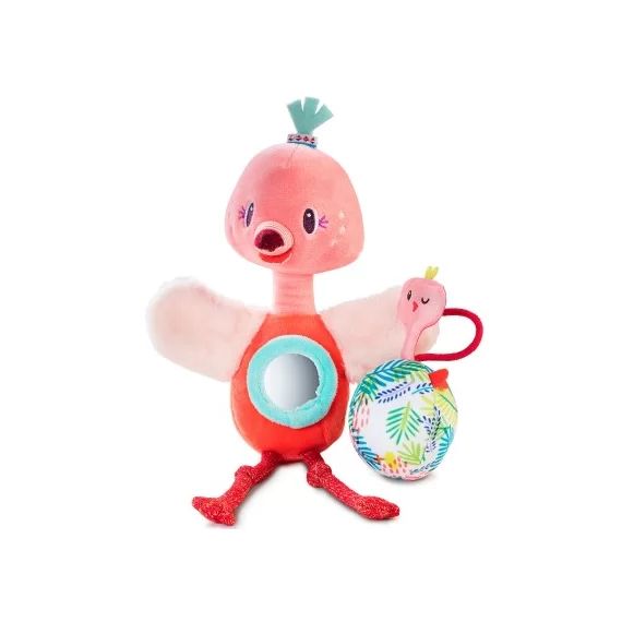 Peluche hochet Anaïs le flamant rose