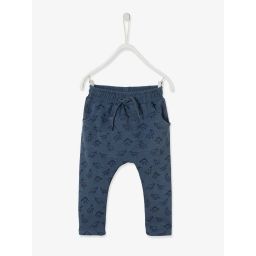 Pantalon molleton bébé garçon bleu jean dino