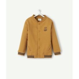Gilet style teddy bébé garçon en fibres recyclées marron –  – Soldes