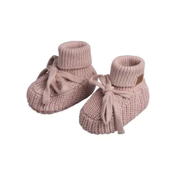 Chaussons bébé teddy Soul vieux rose (0-3 mois)