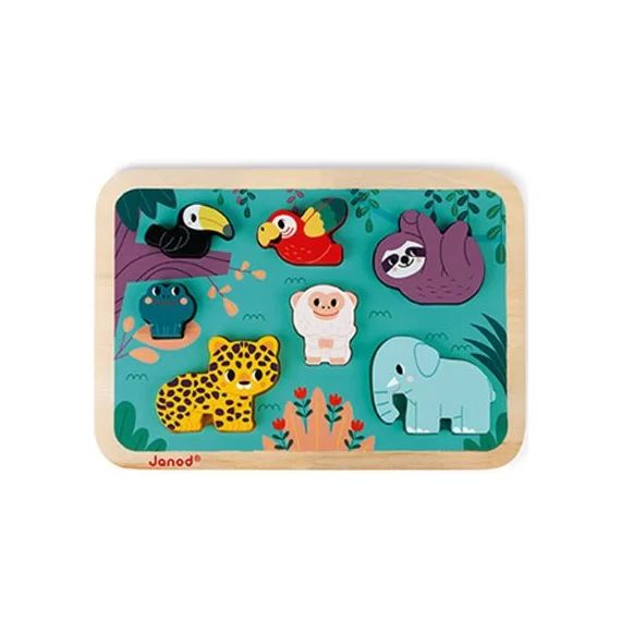 Puzzle à encastrer Chunky Jungle WWF (7 pièces)
