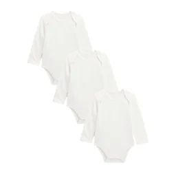 Lot De 3 Bodies Bébé Manches Longues Blanc