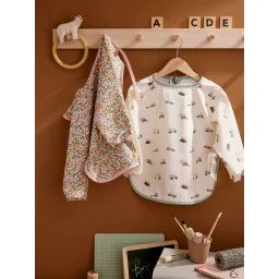 Tablier maternelle 3-5 ans blanc imprimé