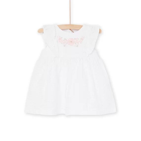 Robe Blanche Froncée