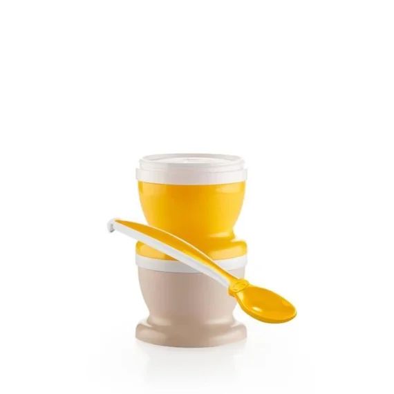 THERMOBABY 2 PETITS POTS POUR NOURRITURE Ananas jaune