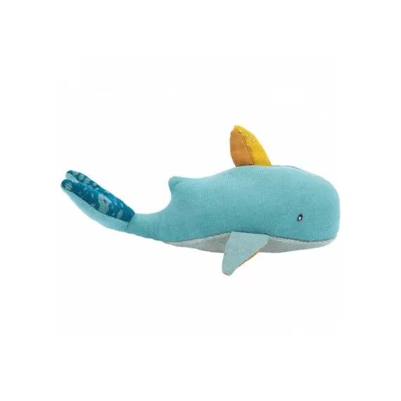 Hochet peluche baleine Jospéphine Le voyage d&rsquo;Olga (18 cm)