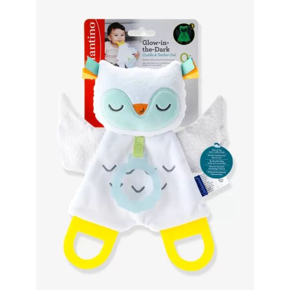 Coﬀret Naissance avec Doudou luminescent dans le noir – INFANTINO blanc