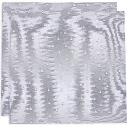 Lot De 2 Maxi-langes En Coton Bleu, Blanc