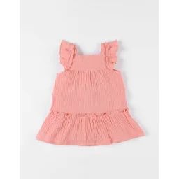 Robe Évasée En Mousseline De Coton Bleu