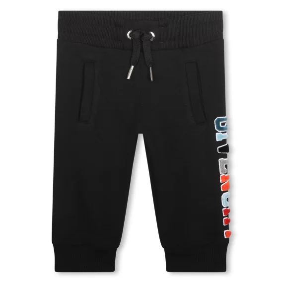 Pantalon molletonné brodé Garçon Noir