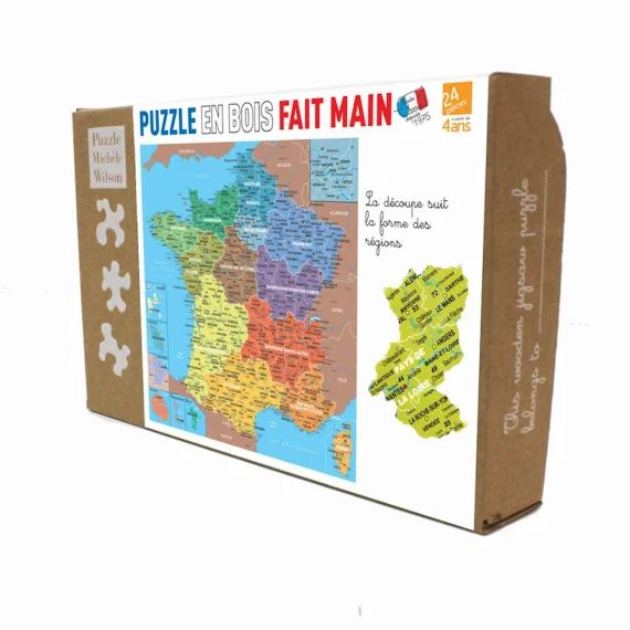 Puzzle Carte De France Des Régions Marron
