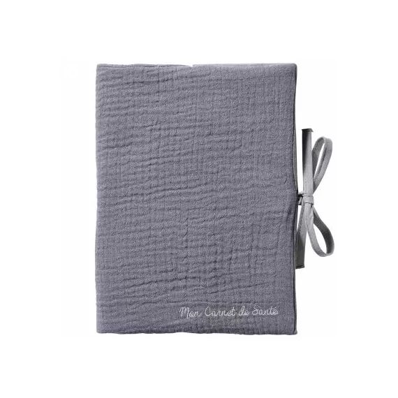 Protège carnet de santé gris foncé Mix & Match