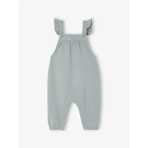 Salopette en molleton bébé vert sauge