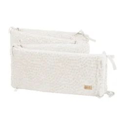 Roba Nid De Bébé Seashells Oyster 170 Cm – Coton Bio- Tour De Lit Certifié Oeko-tex & Ocs – Motif Pois À Aspect Relief – Écru Blanc