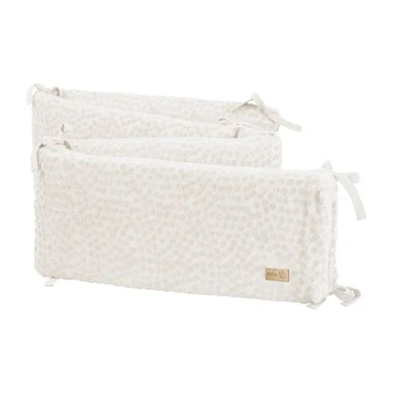 Roba Nid De Bébé Seashells Oyster 170 Cm – Coton Bio- Tour De Lit Certifié Oeko-tex & Ocs – Motif Pois À Aspect Relief – Écru Blanc