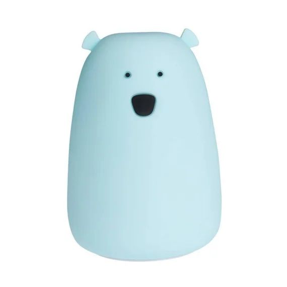Veilleuse Lumineuse Tactile En Silicone, Ourson Bleu