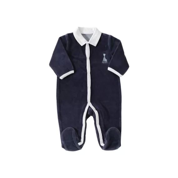Pyjama en velours bleu édition limitée Sophie la girafe (1 mois)