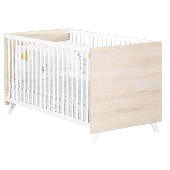 Lit bébé évolutif 140×70 – Little Big Bed en bois beige