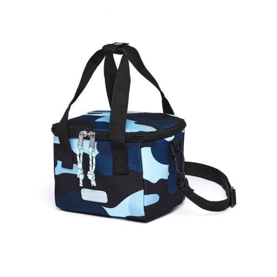 Draeger Paris – Sac À Goûter Enfants – Camouflage – 17 X 13 X 13 Cm Bleu