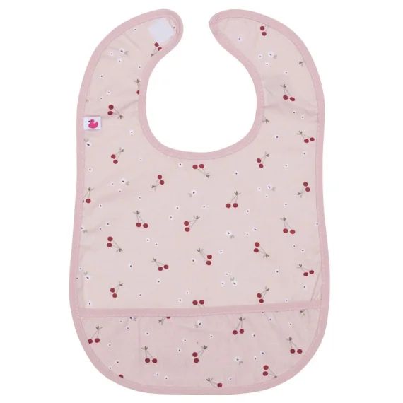 Bavoir à velcro plastifié Cerise