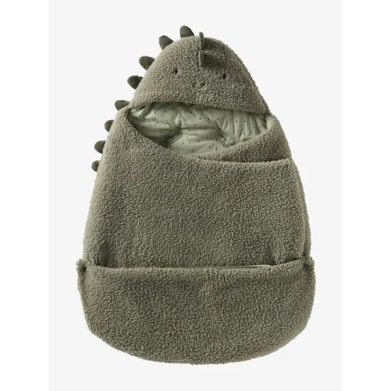 Nid d&rsquo;ange transformable en peluche Ourson kaki